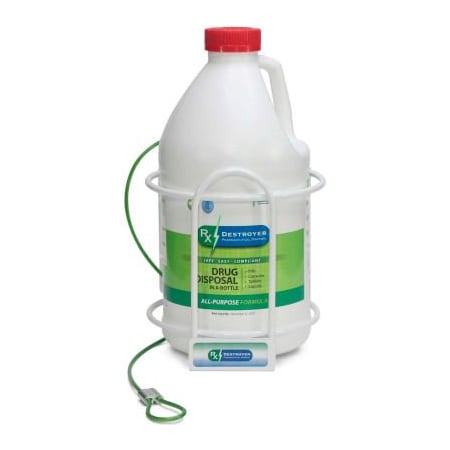 Gec Rx Destroyer 64 oz Bottle Mount w/ Security Cable, Each RX64WALLSEC